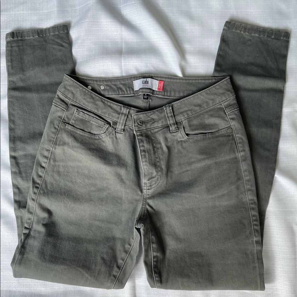 Cabi High Straight Grey Jeans